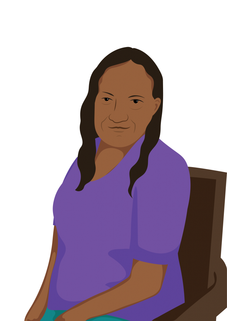 Jaya sitting in a chair