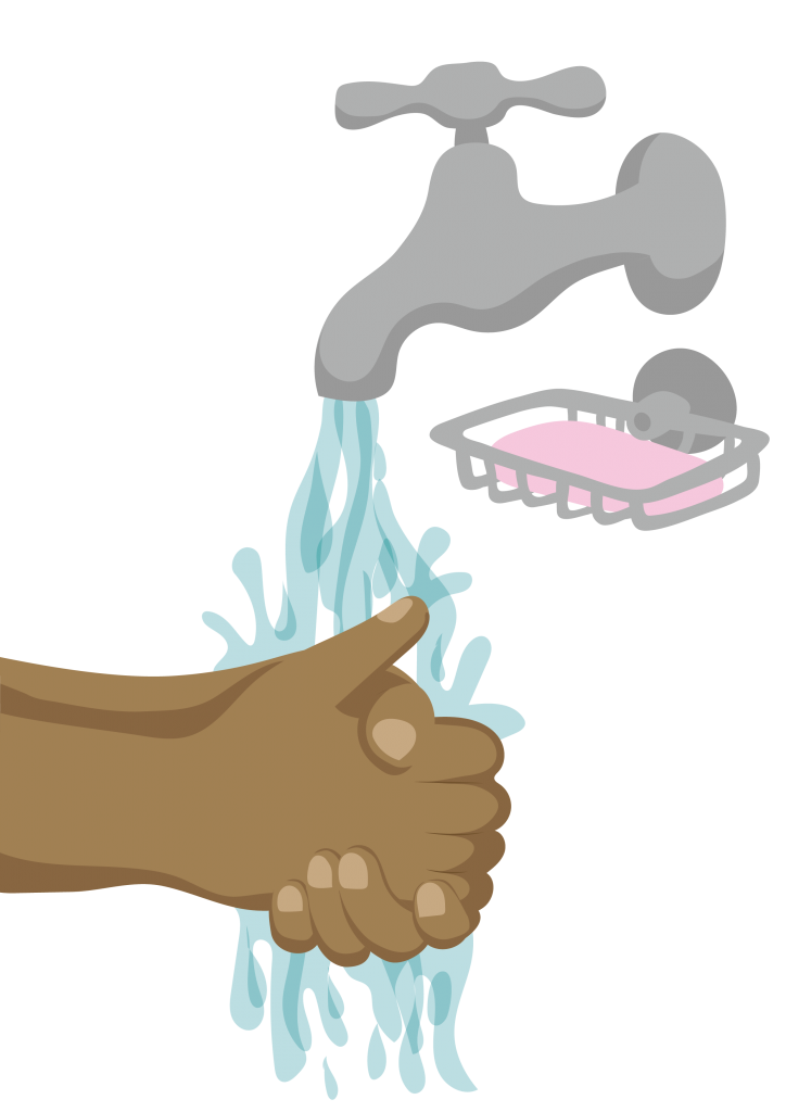 washing hands