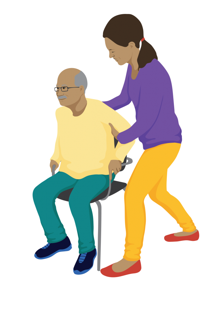 helping a person to stand up