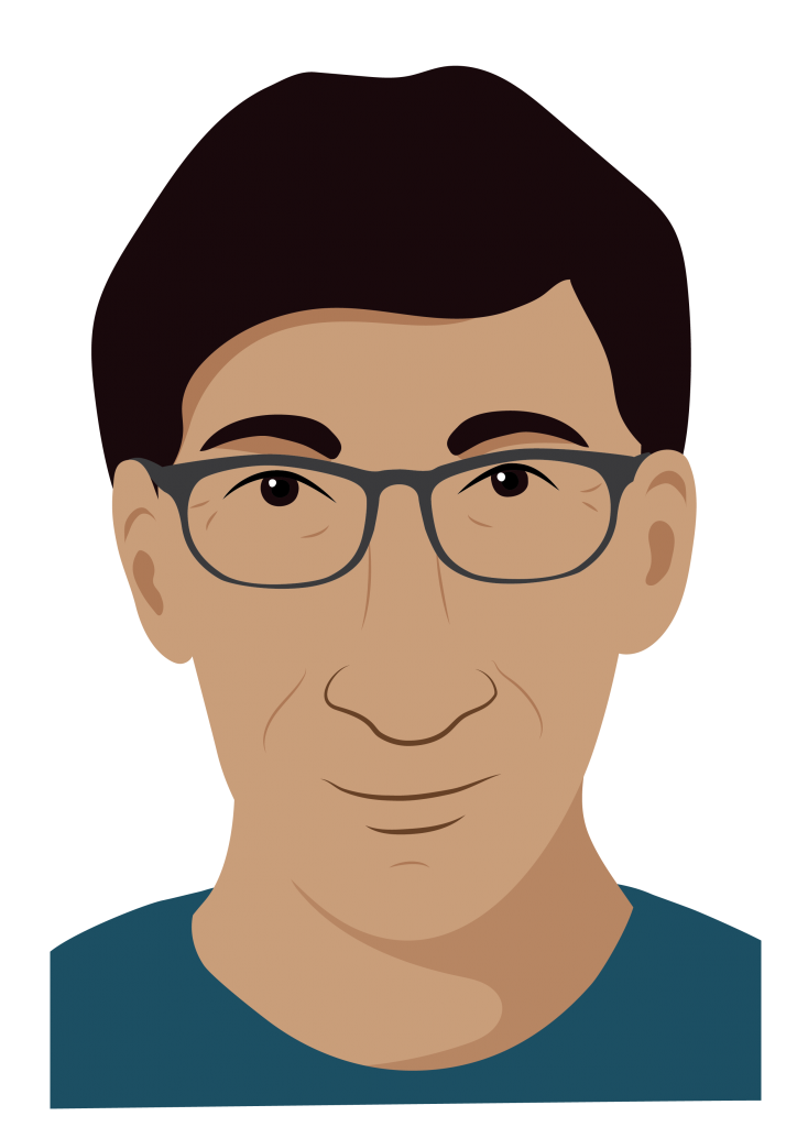 Manuel wears prescription spectacles.