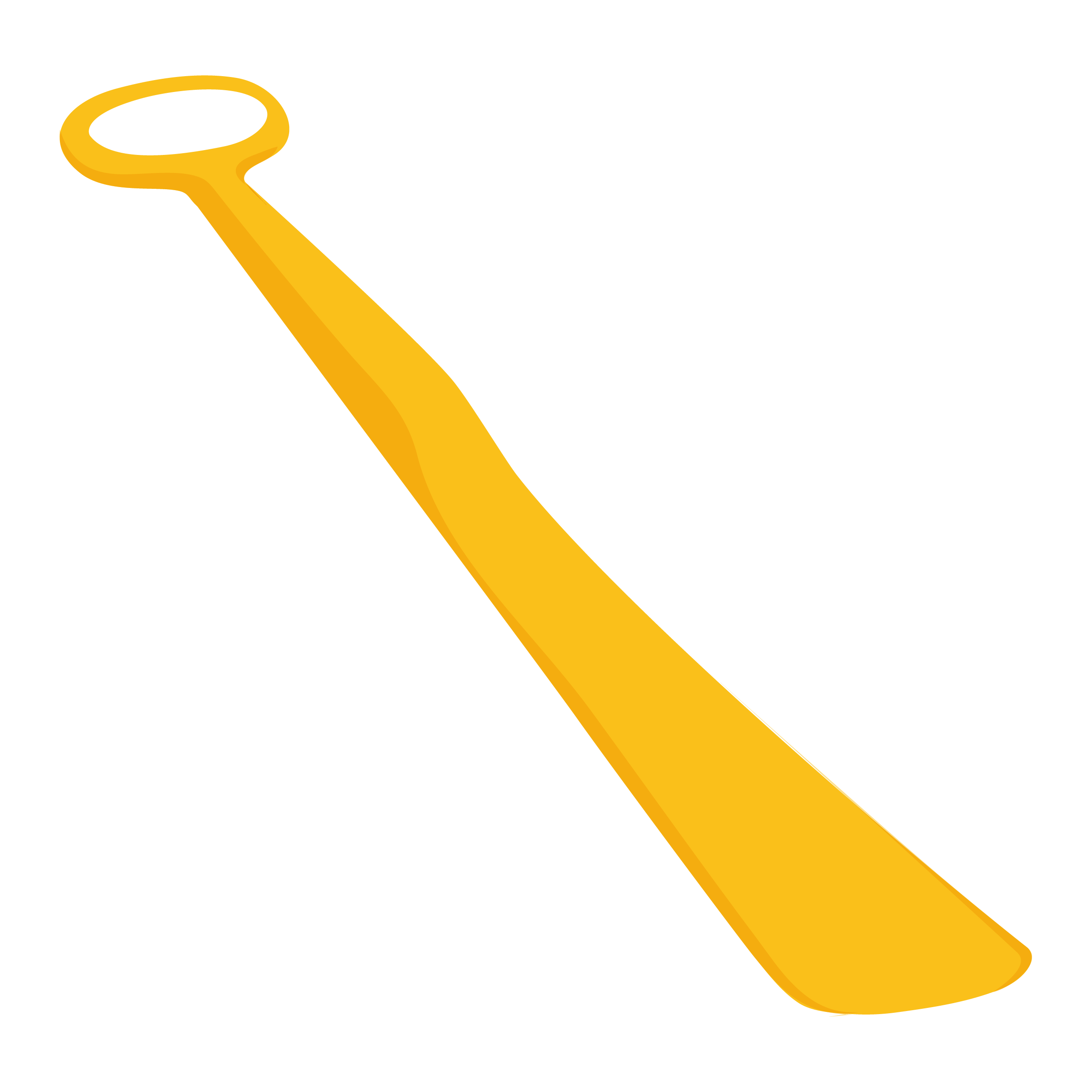 A long smooth piece of plastic with a handle at one end.