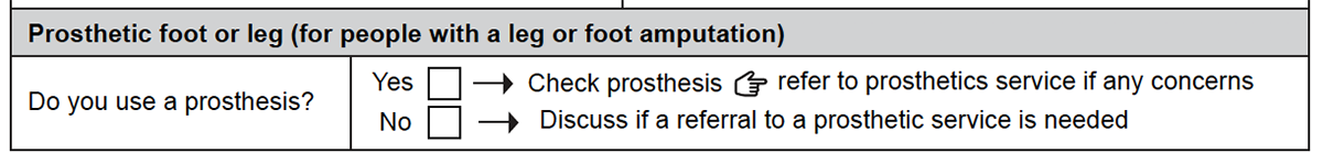 Prosthetic foot or leg section of the form.