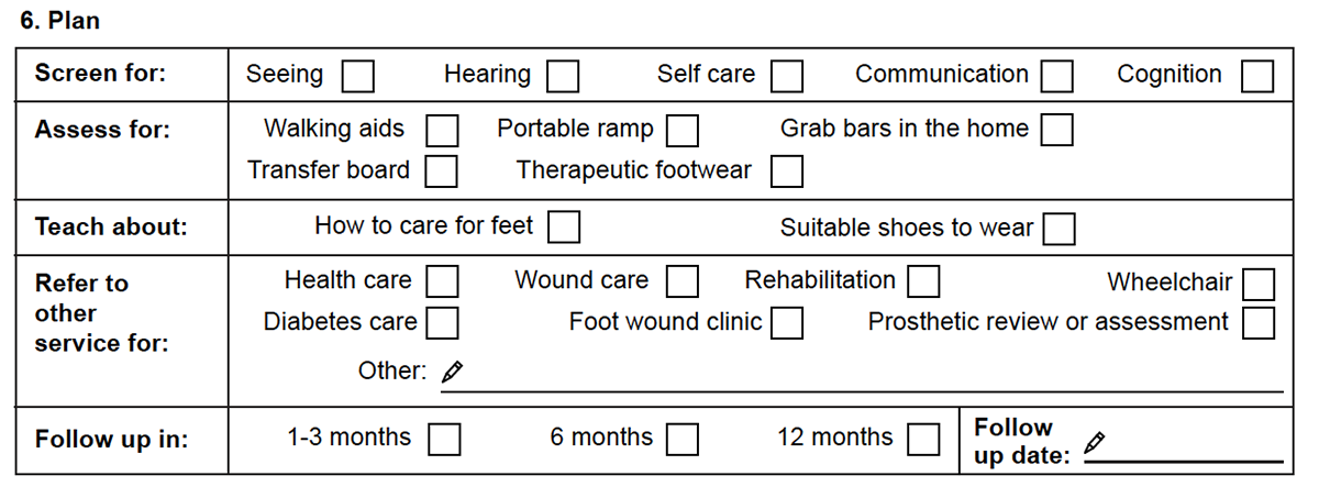 Plan section of the form.