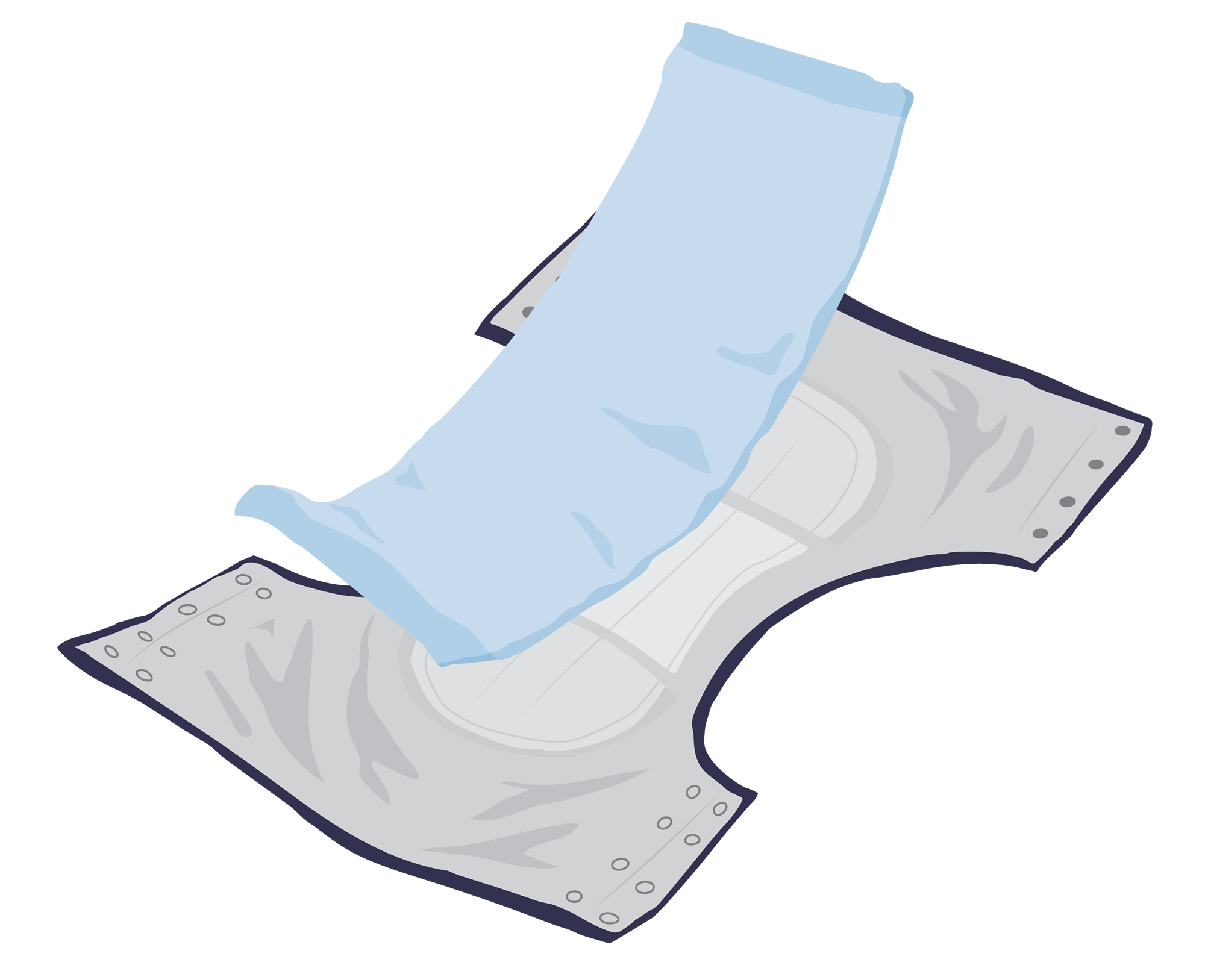 Single use unbacked pad added on top of a single use absorbent product.