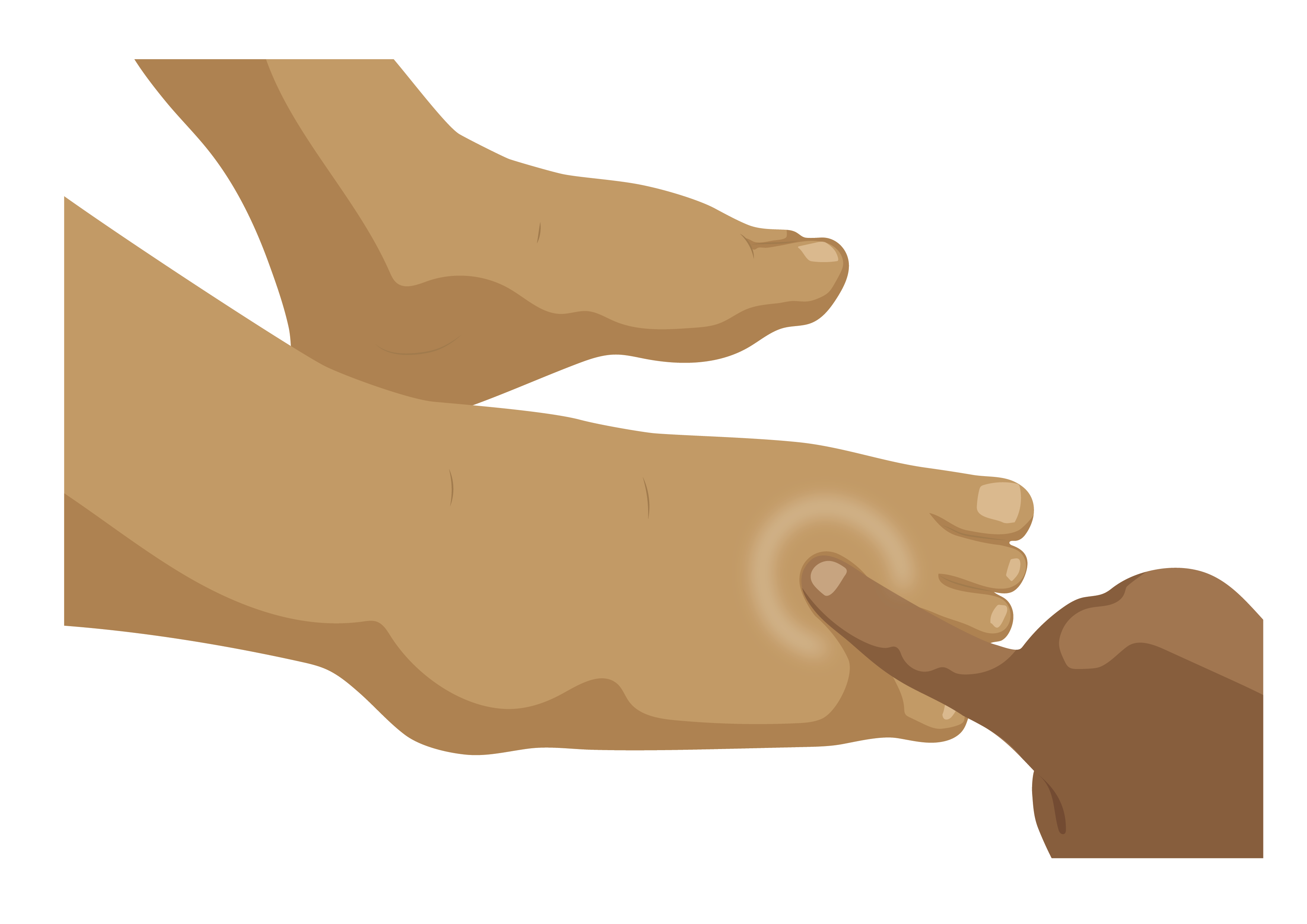 Finger pressing into skin top of a swollen foot.