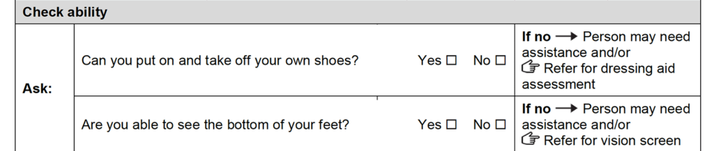 Check ability section of the form.