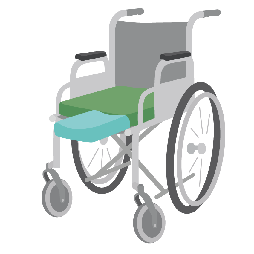 A wheelchair with a cushioned board attached to the front of the seat.