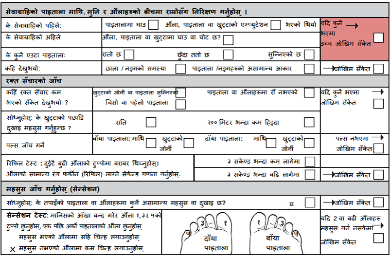 फारमको फुट स्क्रिन खण्ड ।