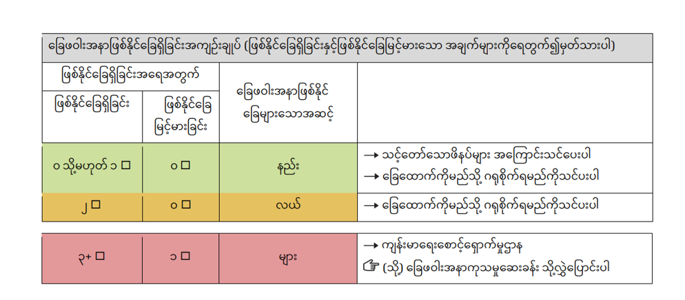 လူတစ်ယောက်၏ခြေဖဝါးအနာအန္တရာယ်ရှိအပိုင်းကို အကျဉ်းချုပ်ဖော်ပြထားသည့်ပုံစံ