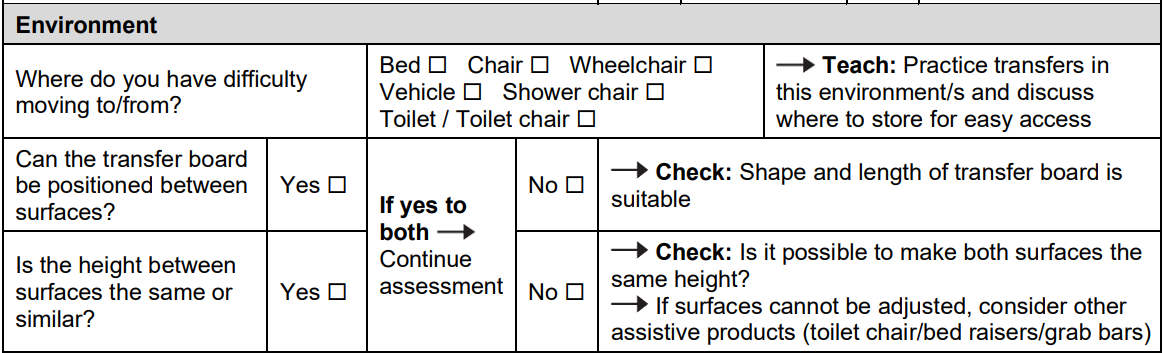 Environment section of the form.
