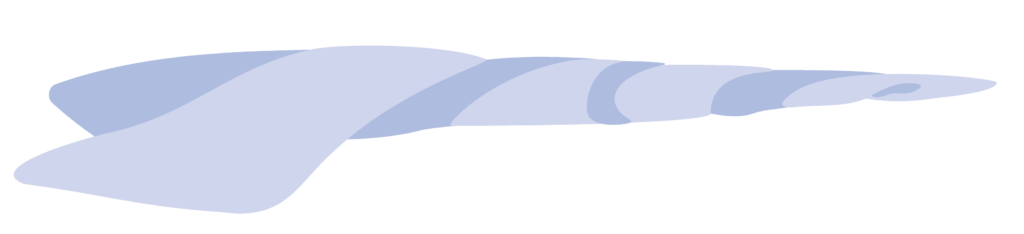 A rolled up tissue with a flat end.