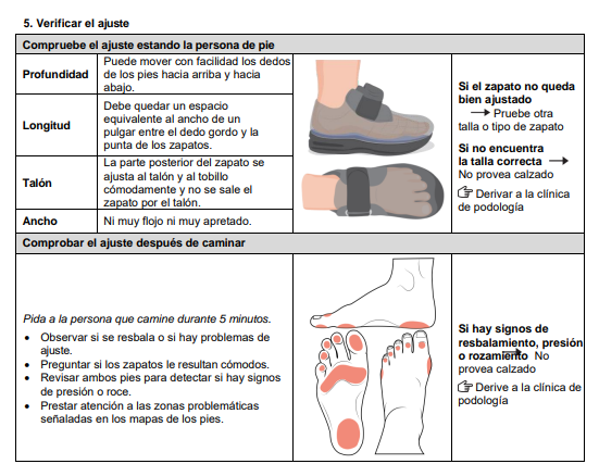 Sección "Verificación del ajuste" del formulario de evaluación.